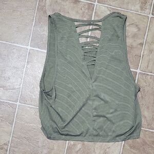 Green Sleeveless Top with Strappy Back